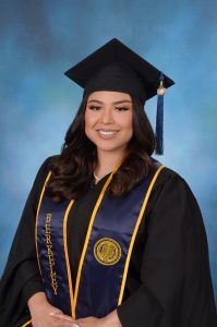 Nora Jessica Lopez in Class of 2024 Berkeley Grad Regalia